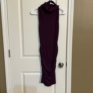 Michael Stars Macie Ruched Dress. Plum size XS